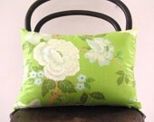 TIP TOE - cushion cover rare designer vintage limited edition green floral throw pillow 47x  35cm or 18" x 14"