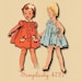 1950s Dress and Sunsuit Pattern Vintage Simplicity 4727 with Pintucks and Little Ducks Transfer Design on Skirt Size 1