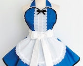 Alice in Wonderland Apron- Blue/Red