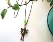 Long necklace, Girl with wings long necklace - Karavakishop