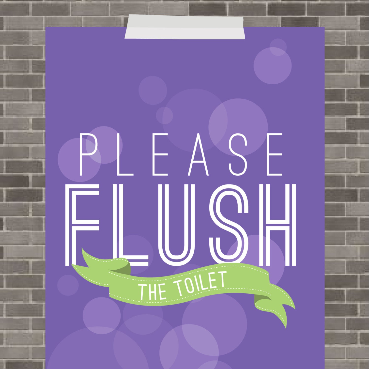 5 x 7 Bathroom Manners Art - Digital Ready to Print