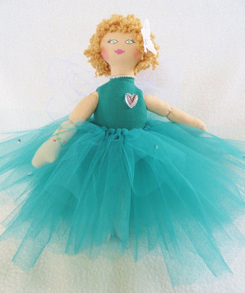 Fairy Doll in Green - Faerie Cloth Doll by Joelle's Dolls