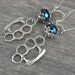 Brass Knuckles Earrings, Silver Brass Knuckles Earrings, Brass Knuckles Jewelry, Knuckles Earrings, Punk Rock, Rock n Roll, Heavy Metal,