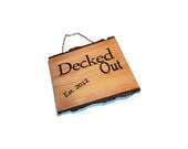 Rustic Sign Personalized - Wood Custom Family Name Sign - Woodburnt with Established Year