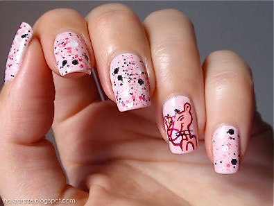 Pink Panther :  Custom-Blended Glitter Nail Polish / Lacquer