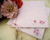 Personalized Love birds Pastel pink Mulberry Paper Spring Wedding Guest book Album Scrapbook Il_170x135