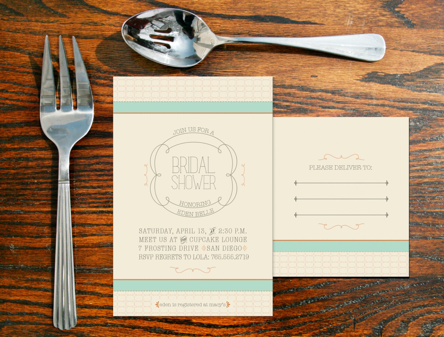 Bridal Shower Postcard, Vintage Tiffany Blue Wedding Bridal Party Invitation, Kitchen Shower Invite, Printable DIY File