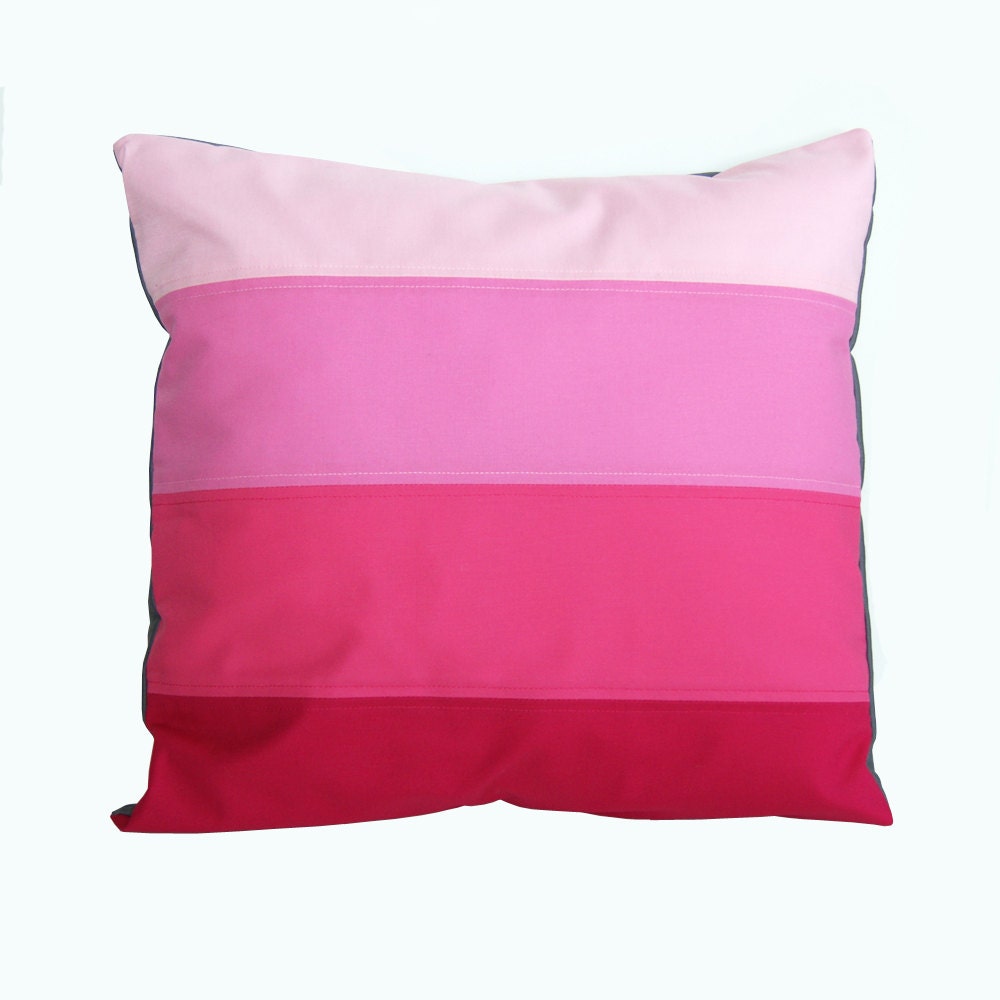 Pink Ombre Pillow Cover - Pink Color Block Pillow - Pink Pillow Il_170x135