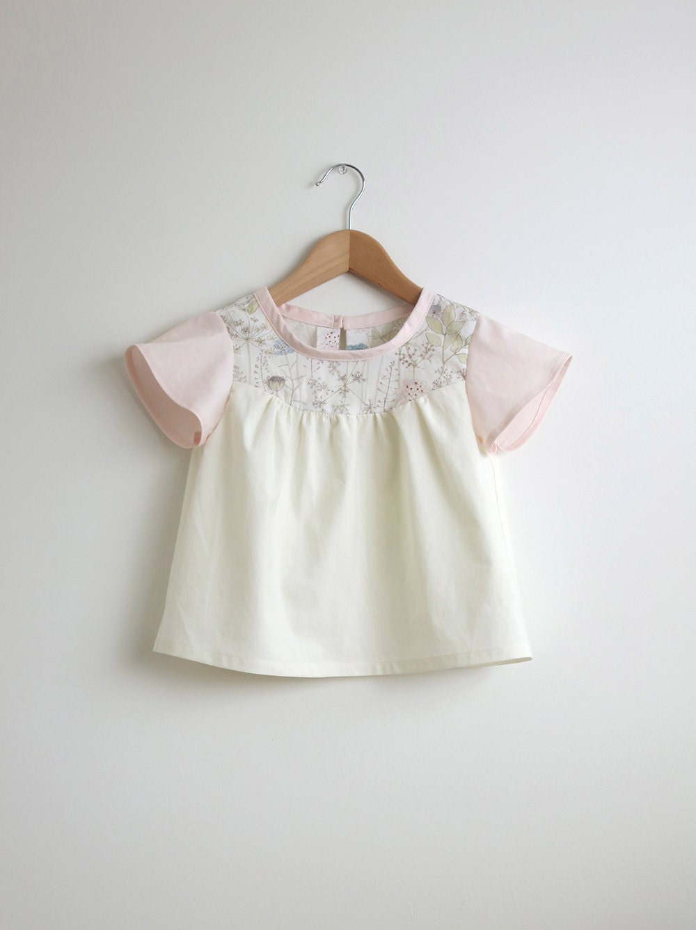 cotton blouse with Liberty print detail