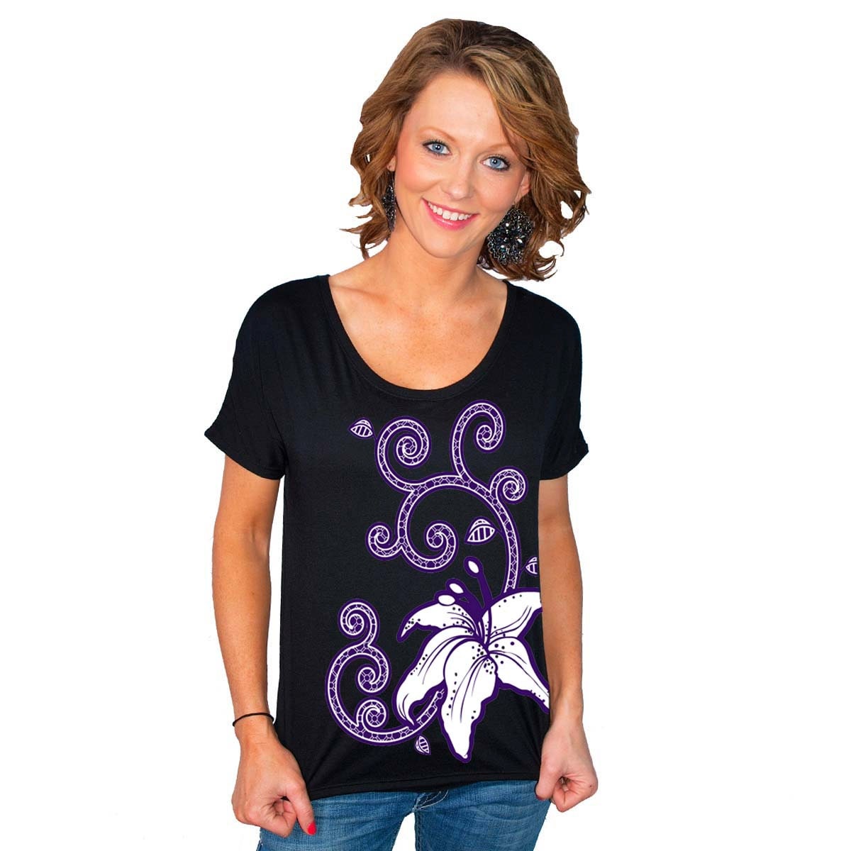 White Lily Bella Flowy Simple T-shirt