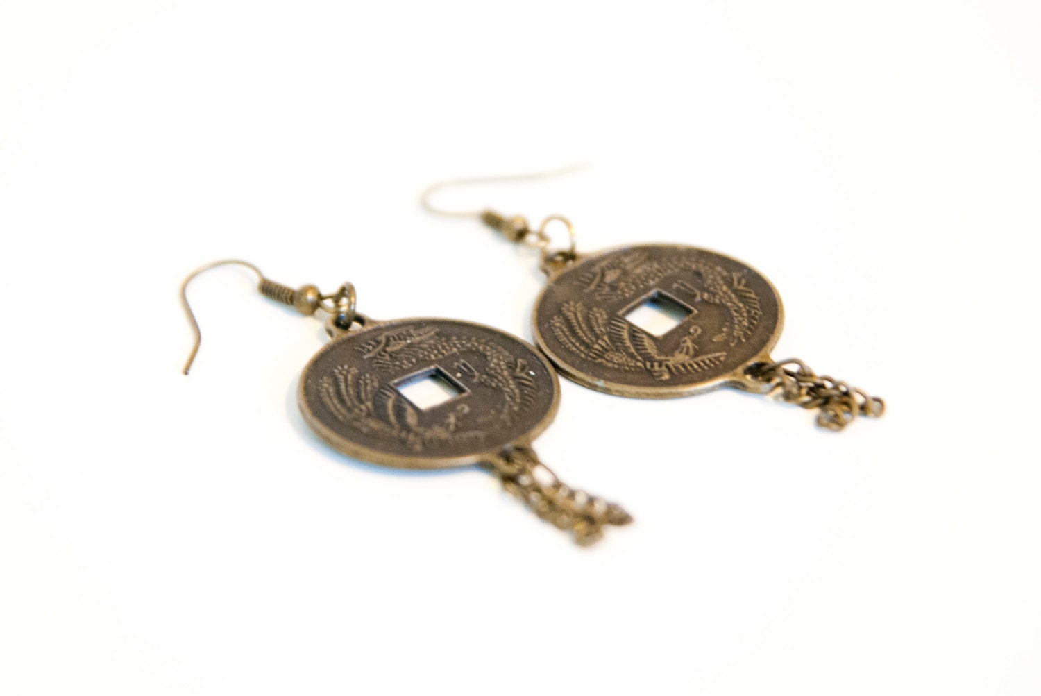Lucky Chinese Coin Earrings