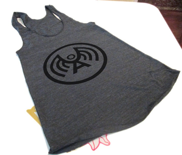 Doctor Who Inspired Archangel Logo symbol network - Womens Workout Tank top ECO Racer back clothing running - gold text