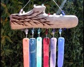 Beadworx - Driftwood and Glass Mini Wind Chime - Maiden Moon