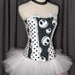 Nightmare Before Christmas & Polka Dots Steel Boned Overbust Corset