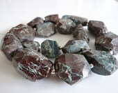 1/2 Strand----Beautiful, Brown/Green Chrysocolla Faceted Nuggets