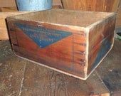 vintage Wooden Crate Box Libby Corned MUTTON Advertising Primitive Antique Wood Storage
