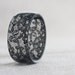 Black Lace Resin Bangle Bracelet Vintage French Lace Wide Cuff OOAK neutral rustic dark gothic jewelry rusteam