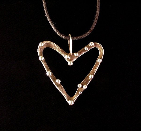 Wild Heart mixed metal pendant necklace from the Alchemic Collection by Laura Beth Love