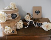 Rustic Wedding Card Box Complete Set: Card Box, Program Box, Flower Girl Basket, Ring Bearer Pillow, Guestbook, Pen, Personalized Tags