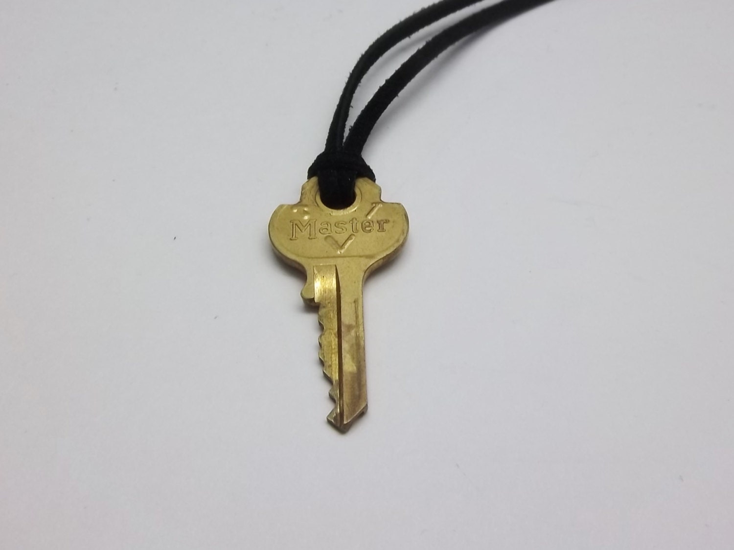 Vintage Brass Key Necklace Master Handmade Steampunk Industrial