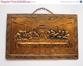 ON SALE Last Supper Brass Wallhanging