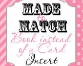 Made to Match Printable Book Instead of a Card Insert Il_170x135