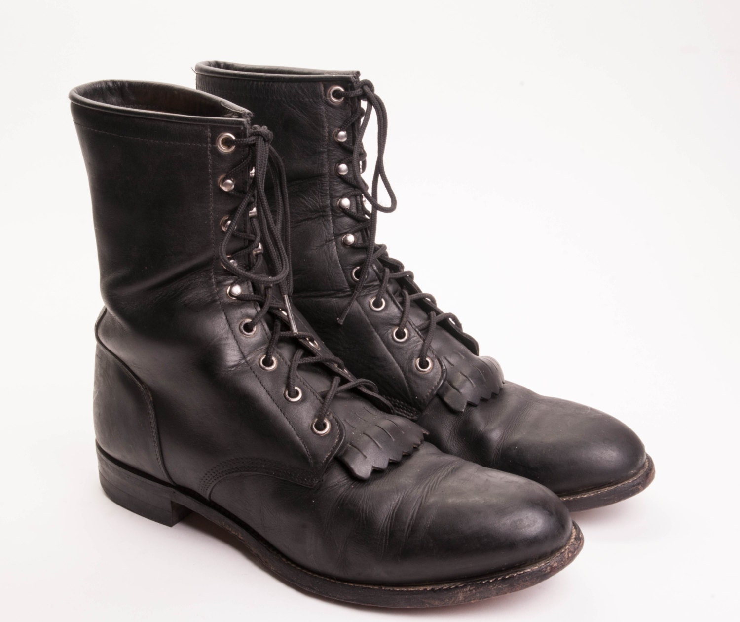 Justin Brand Black Lacer Boot 10EE