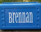 Personalized Pencil Box/ Art Supply Holder - Back to School - Assorted Colors/Designs