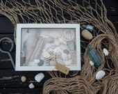 beachcomber shadow box rustic beach house sea shell driftwood home decor