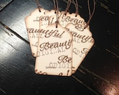 Vintage inspired gift tags- shabby chic tags- shabby chic paper goods-set of 6