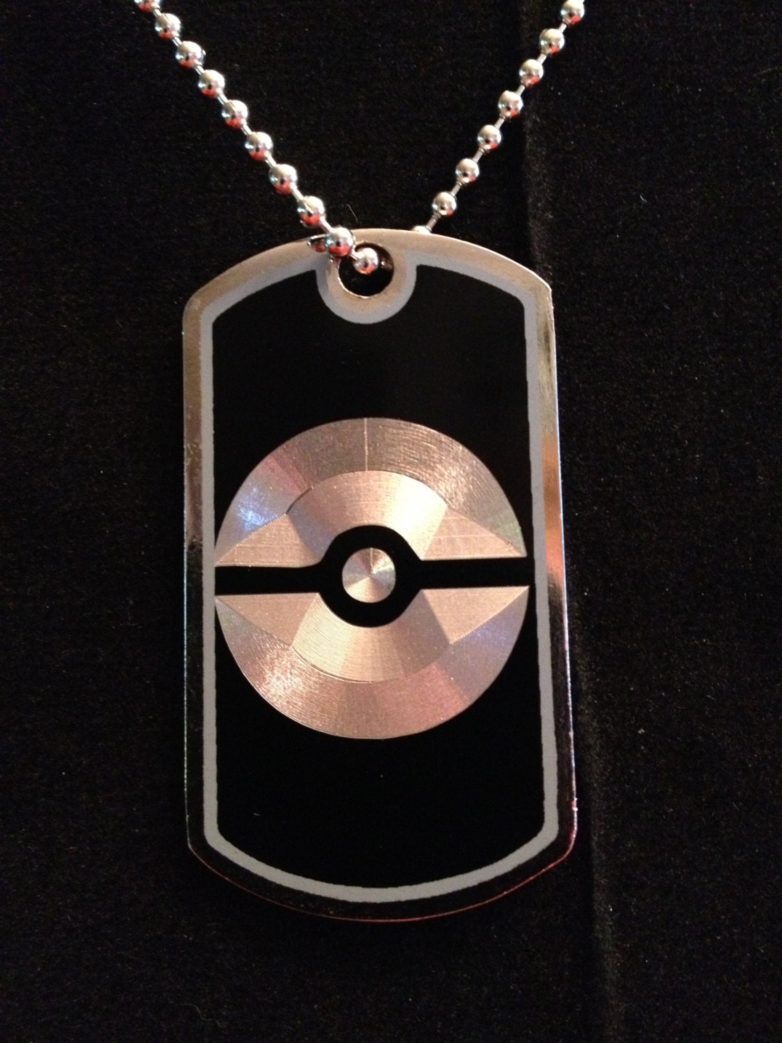 Pokeball Dog Tag Necklace
