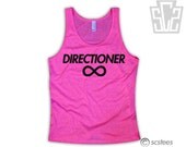 One Direction "Directioner" Singlet - 1D Tank Top Harry Styles, Niall Horan, Zayn Malik, Liam Payne, Louis Tomlinson- Item: 011