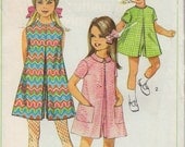 SIMPLICITY 7464 Girl's Pantdress Sewing Pattern Size 6