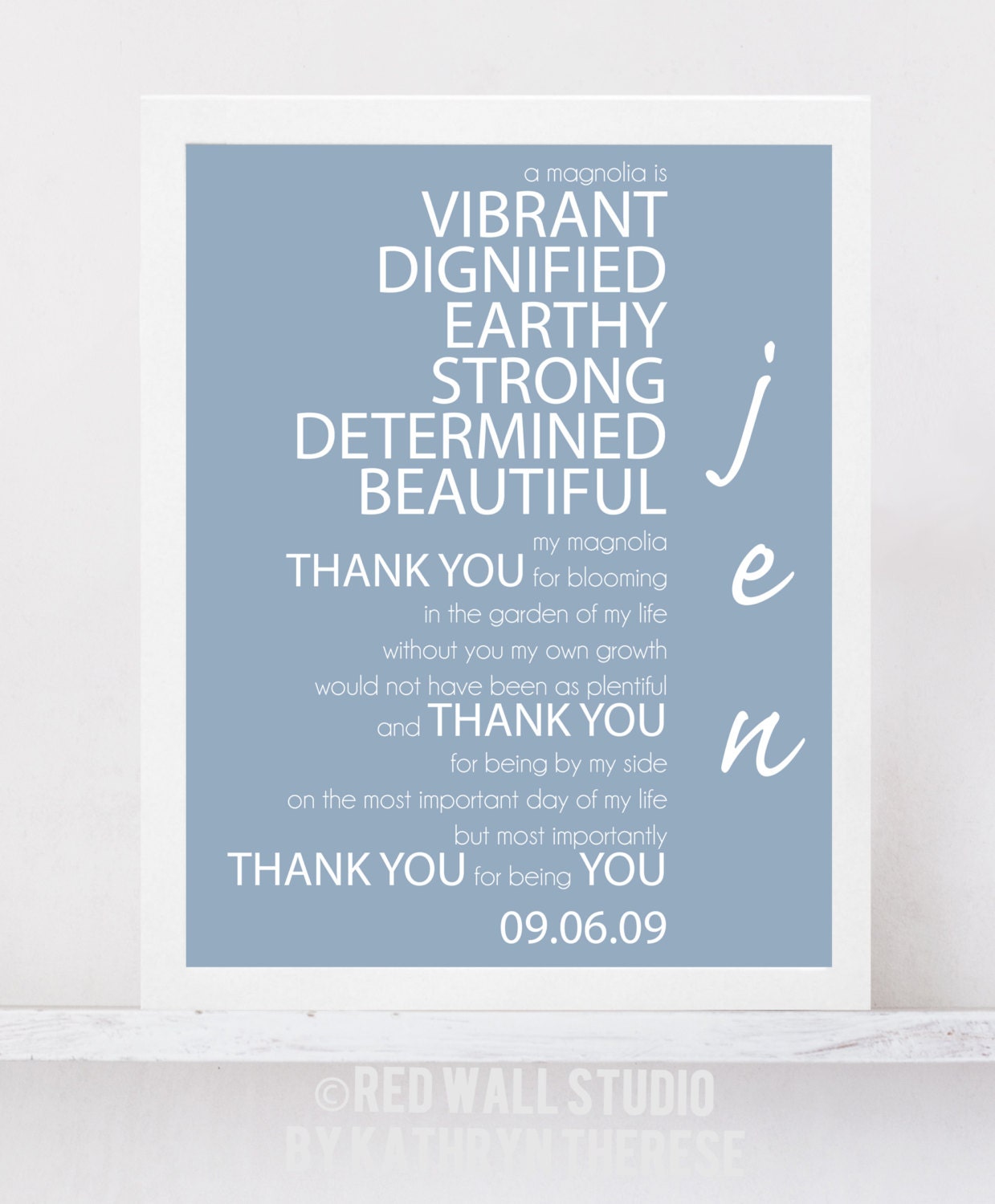 Unique Bridesmaid Gift - Personalized Matron of Honor Thank You Gift from Bride - Charcoal Gray Bridal Party Gift - Flower Girl Gift