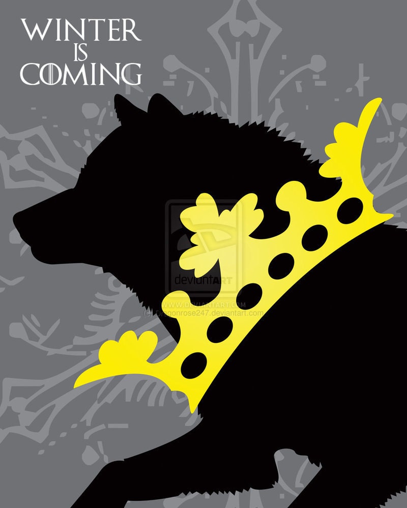 House Stark: Winter is Coming (Version 2) (Inspired by Game of Thrones) (11x14)