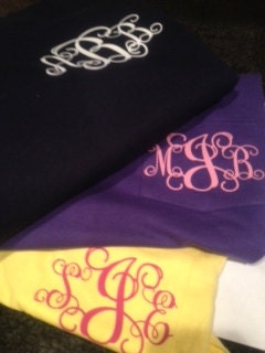 Monogrammed Short Sleeve Pocket Tee