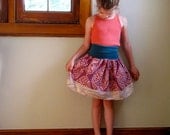 Sophie's Yoga-top Skirt, made to order, sizes 6 months to 10 years -  Samba Mind's Eye & Feathers
