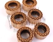 Radiant Ora Cutout Tunnels - Maple Wooden Ear Plugs - 3/4" (19mm) 7/8" (22mm) 1" (25.5mm) 1 1/8" (28mm) 1 1/4" (32mm) 1 1/2"(38mm) (44mm)