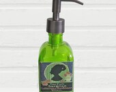 Soap Dispenser Green Recycled Glass Choose Your Pump Vintage French Label