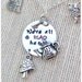 We're All MAD Here Alice in Wonderland Sterling Silver and Aluminum Necklace