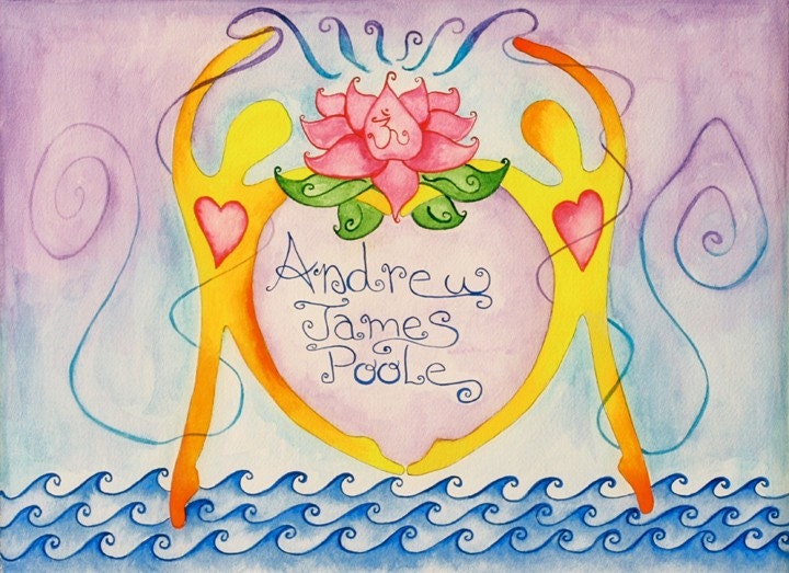 Beautiful Lotus flower personalized with any name