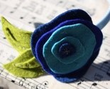 Blue Rose felt headband