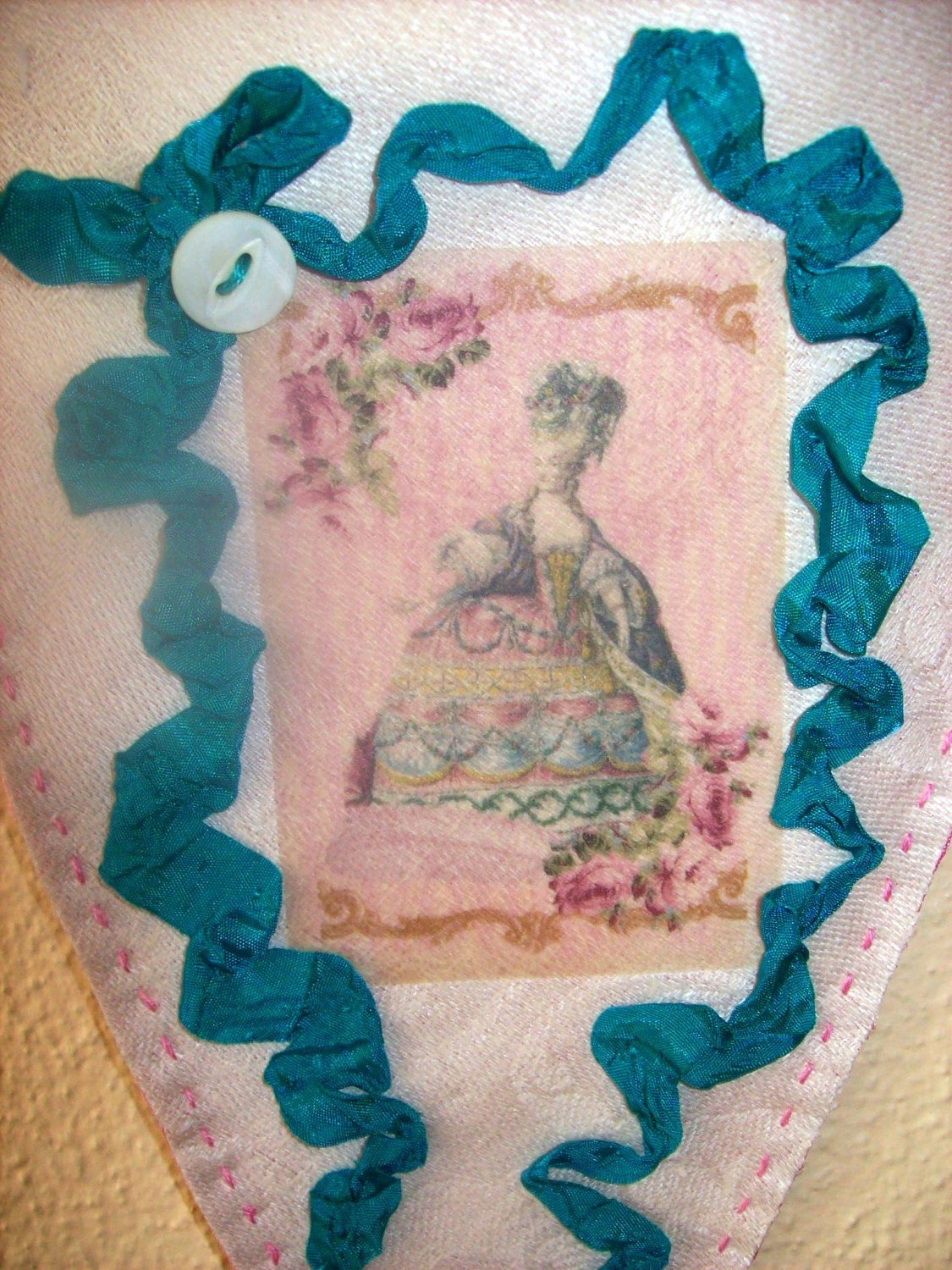 Marie Antoinette Heart Shaped Wall Pocket Collage Paris French Inspired Decor