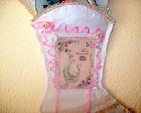 Romantic Marie Antoinette Victorian Boot Shoe Wall Pocket Textile Collage Paris Chic