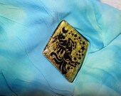 UNICORN, OOAK Pendant, Pin, Fused Dichroic Glass