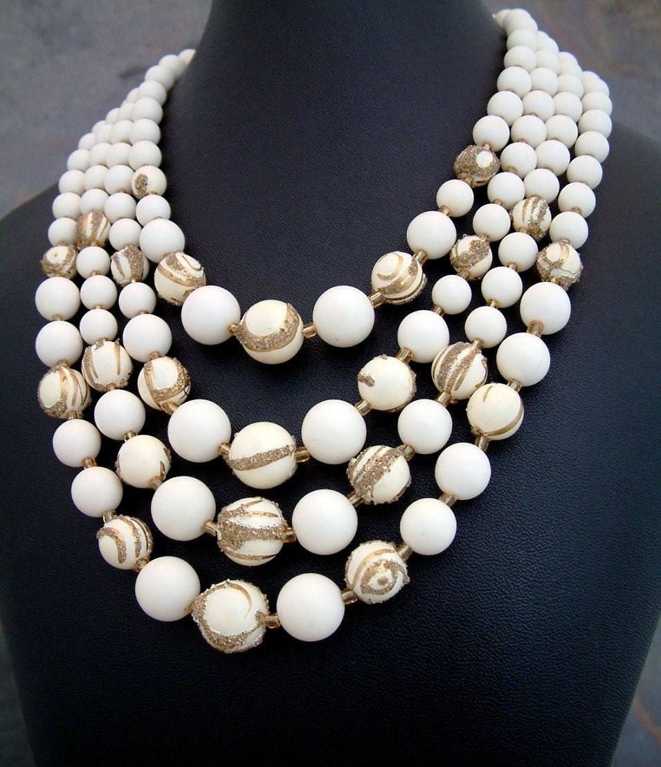 Vintage Four Strand Necklace Japan