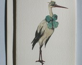 Fancy Stork Note Card
