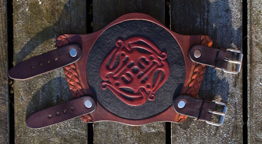 Norse Viking Bracer made of leather