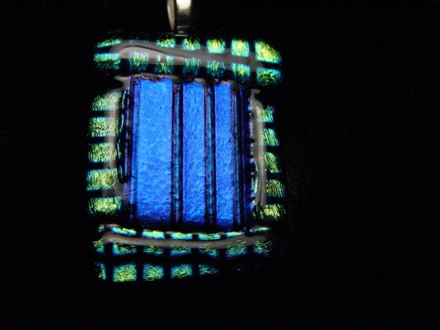 Custom OOAK Dichroic Fused Glass pendant