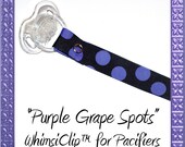 PURPLE GRAPE SPOTS WhimsiClip for Pacifiers